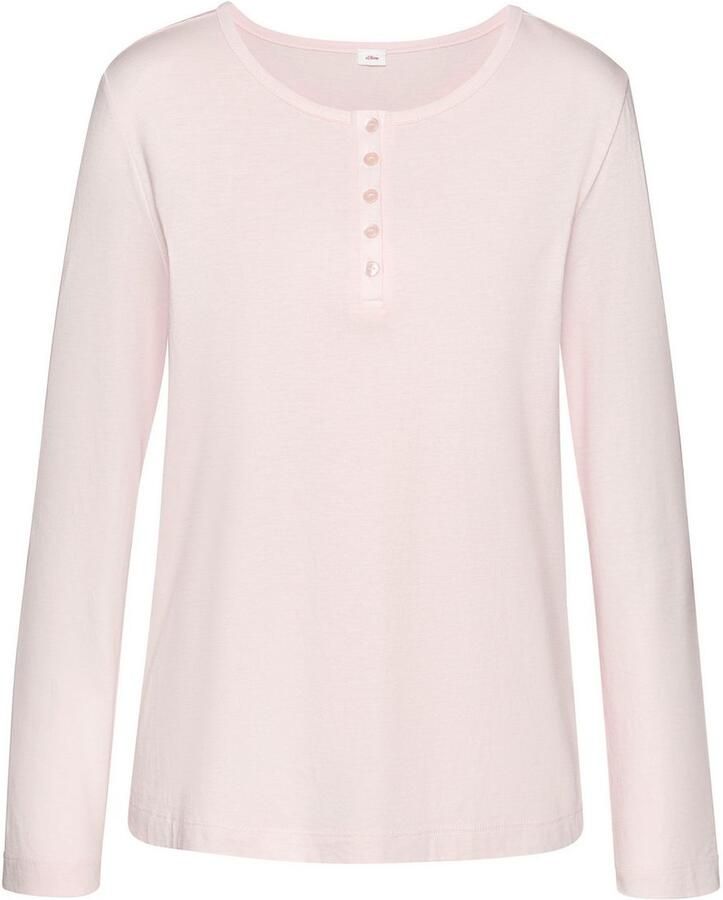 S.Oliver RED LABEL Beachwear Pyjama top met knoopsluiting