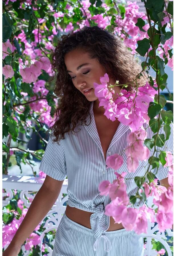 S.Oliver RED LABEL Korte pyjamabroek met streepmotief model 'Everyday' - Foto 6