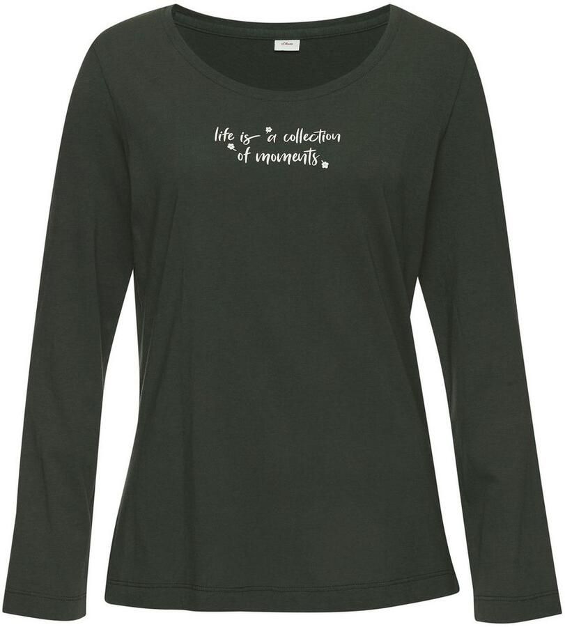 S.Oliver RED LABEL Beachwear Pyjama top met schattige frontprint