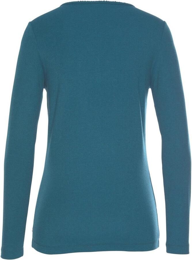 S.Oliver RED LABEL Beachwear Pyjama top van geribbelde stof met sierknopsluiting - Foto 2