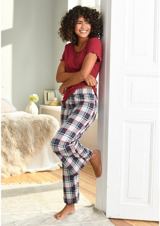 S.Oliver RED LABEL Beachwear Pyjamabroek motief all-over met elastische band