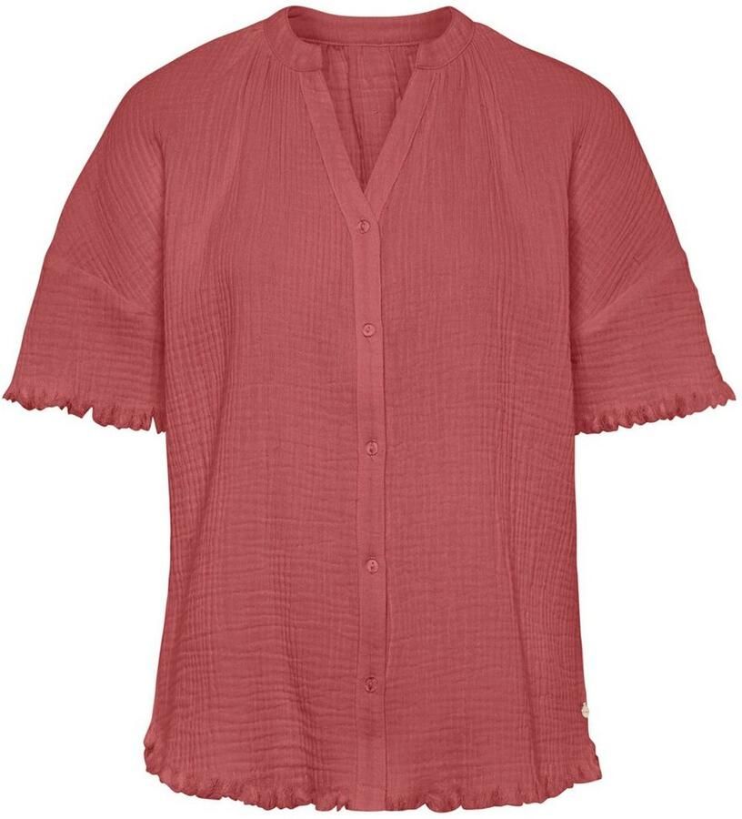 S.Oliver RED LABEL Beachwear Pyjama top van geweven mousseline stof
