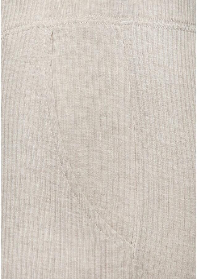 S.Oliver RED LABEL Beachwear Pyjamabroek in elastische 4x4 ribstof