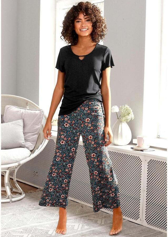 S.Oliver RED LABEL Beachwear Pyjamabroek motief all-over met elastische band - Foto 3