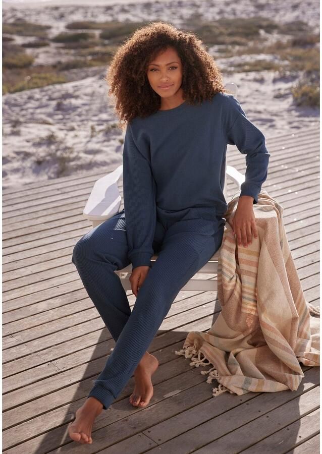 S.Oliver RED LABEL Beachwear Relaxbroek -broek in ribkwaliteit Sweatbroek van ribkwaliteit met insteekzakken loungewear - Foto 2