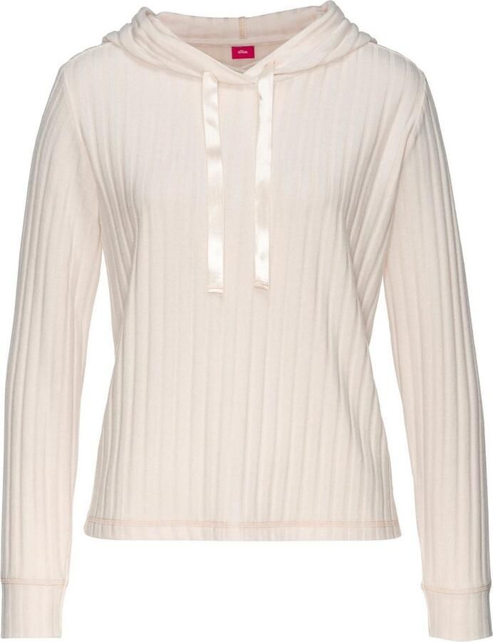 S.Oliver RED LABEL Beachwear Shirt met lange mouwen Capuchon met satijnband