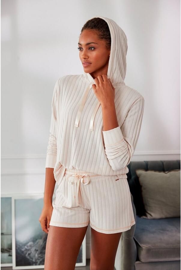 S.Oliver RED LABEL Beachwear Shirt met lange mouwen Capuchon met satijnband - Foto 7