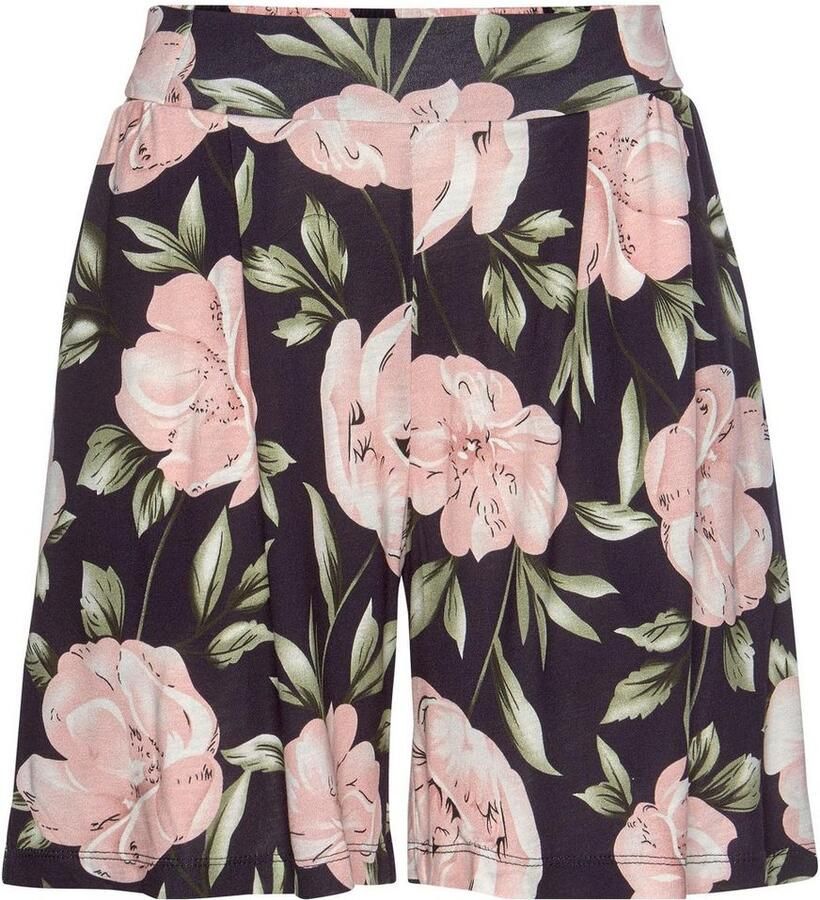 S.Oliver RED LABEL Beachwear Short met tailleband met trekkoord in bloemenprint korte broek