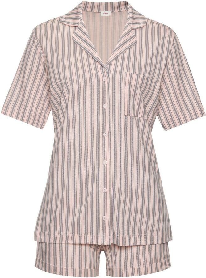 S.Oliver RED LABEL Beachwear Shortama in klassieke vorm (set 2-delig)