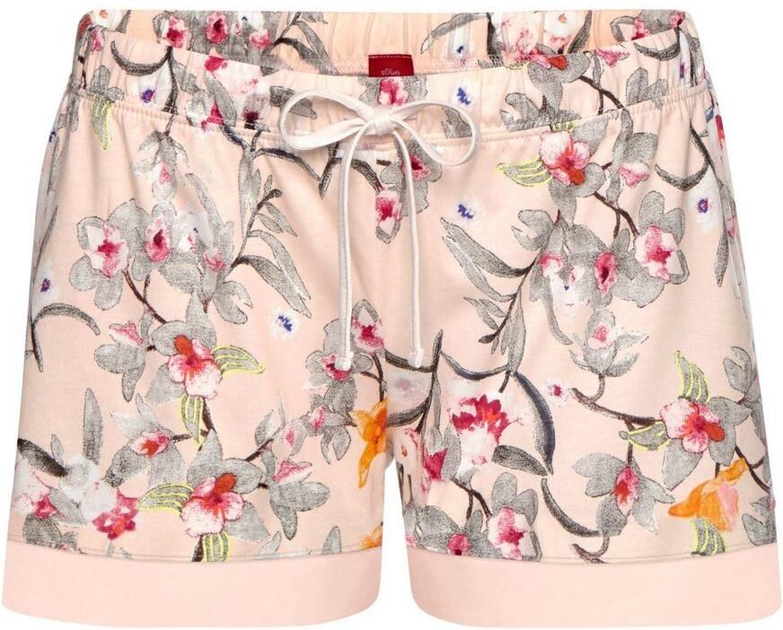 S.Oliver RED LABEL Beachwear Shortama met bloemmotief (2-delig 1 stuk)