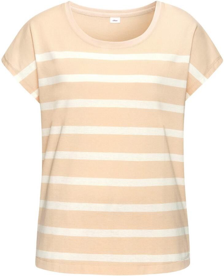 S.Oliver RED LABEL Beachwear Shortama met garengeverfde strepen in het bovenstuk (2-delig)