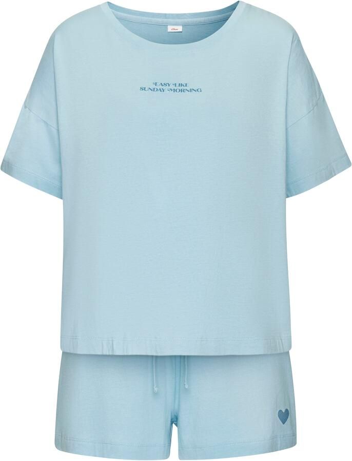 S.Oliver RED LABEL Beachwear Shortama met kleine frontprint (2-delig) - Foto 6