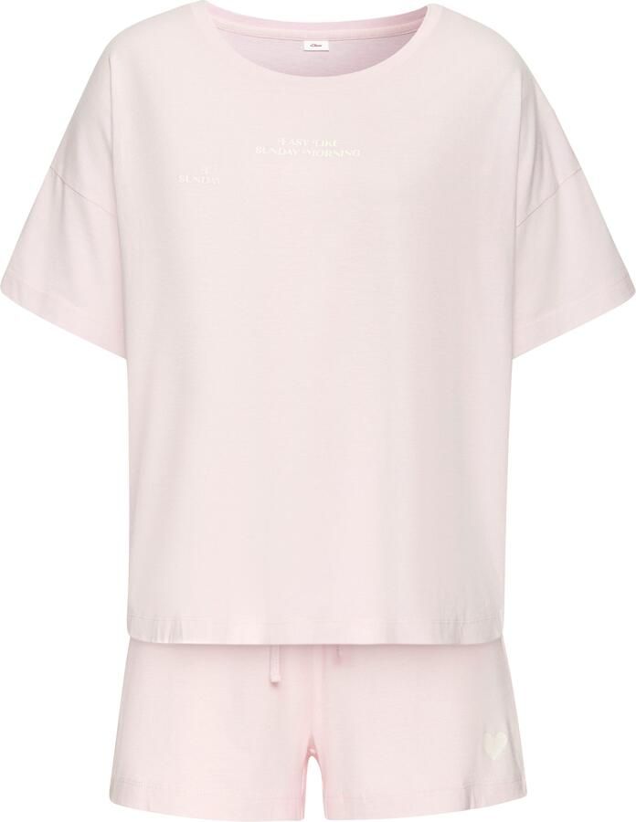 S.Oliver RED LABEL Beachwear Shortama met kleine frontprint (2-delig) - Foto 6