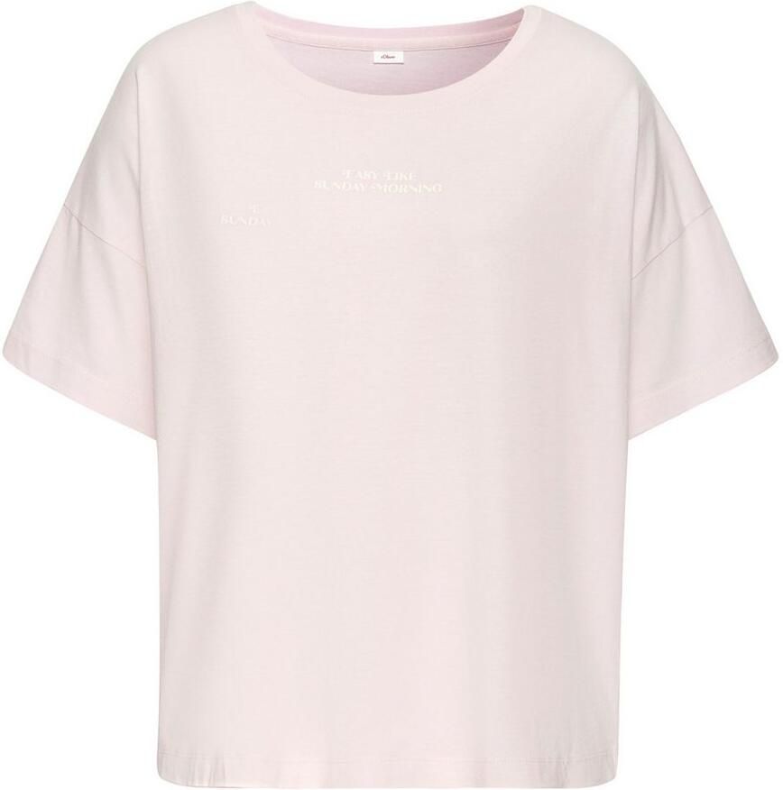 S.Oliver RED LABEL Beachwear Shortama met kleine frontprint (2-delig)