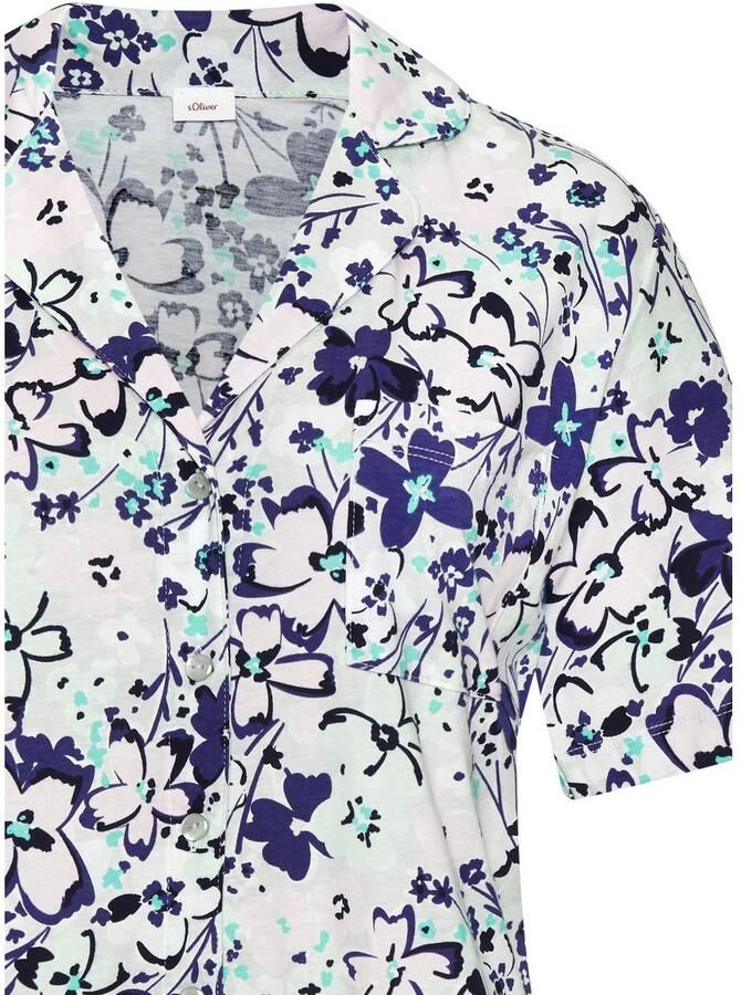 S.Oliver RED LABEL Beachwear Shortama met knoopsluiting en borstzak (set 2-delig) - Foto 2