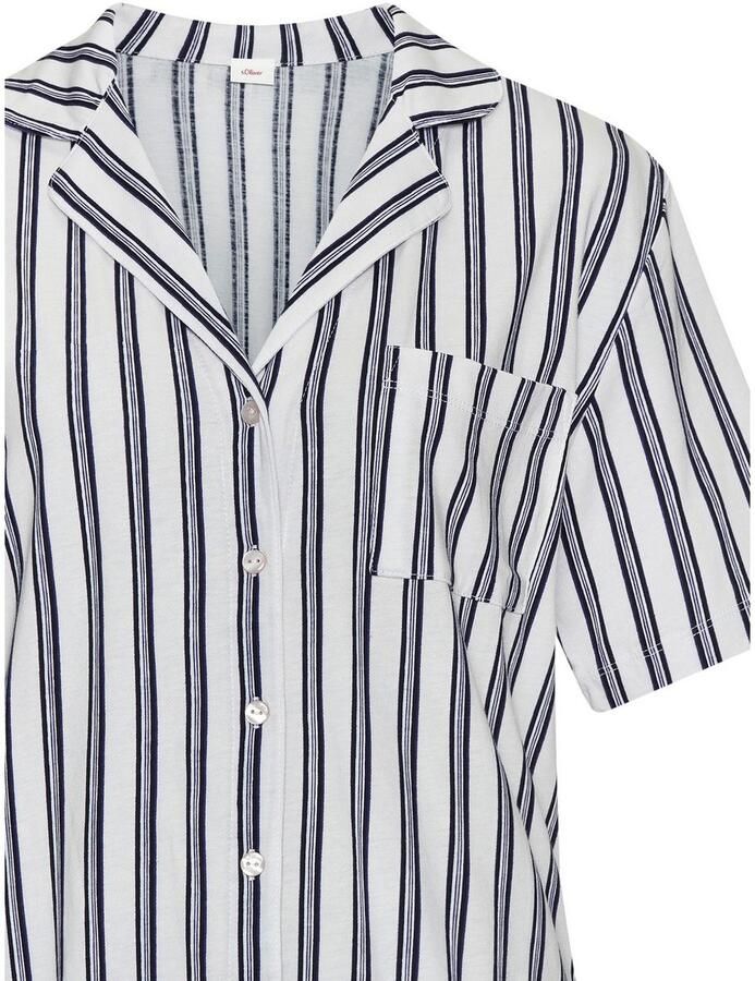 S.Oliver RED LABEL Beachwear Shortama met knoopsluiting en borstzak (set 2-delig) - Foto 2