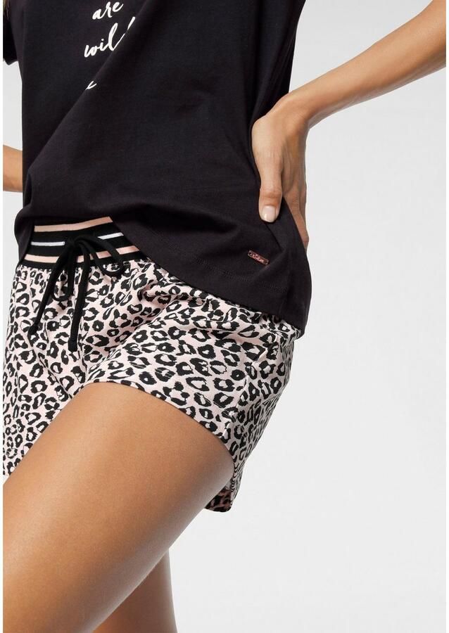 S.Oliver RED LABEL Beachwear Shortama met luipaardprint (2-delig 1 stuk)