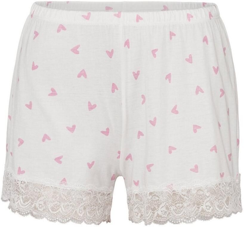 S.Oliver RED LABEL Beachwear Shortama met mooie kantdetails (2-delig)