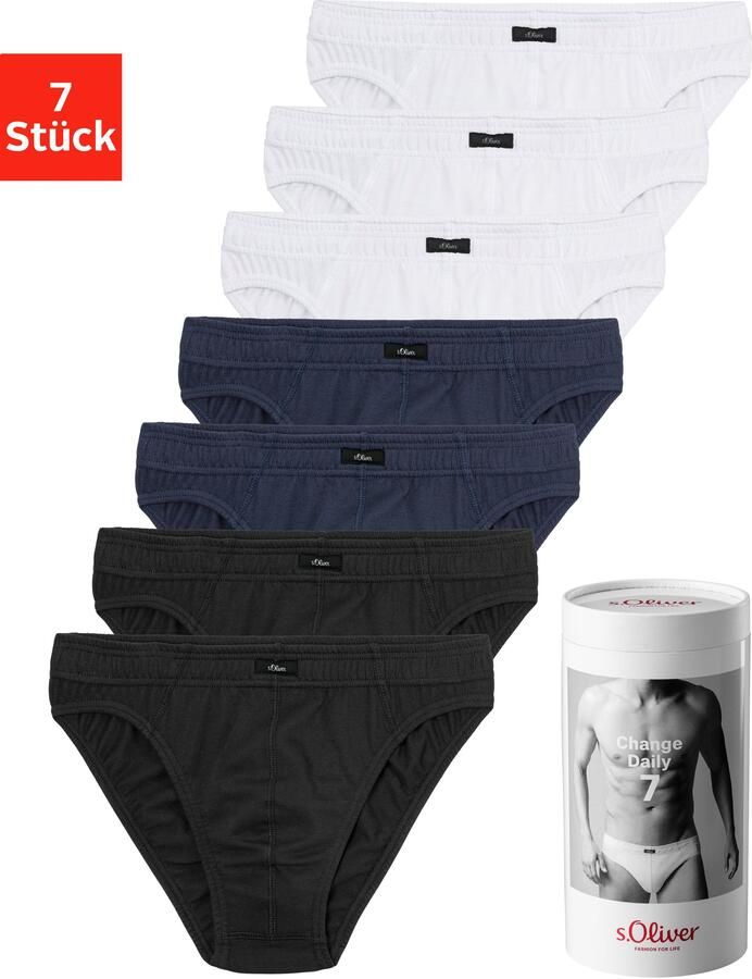 S.Oliver RED LABEL Beachwear Slip Heren onderbroek Weekvoorraad in een blik (blik 7 stuks 7 stuks in set) - Foto 7