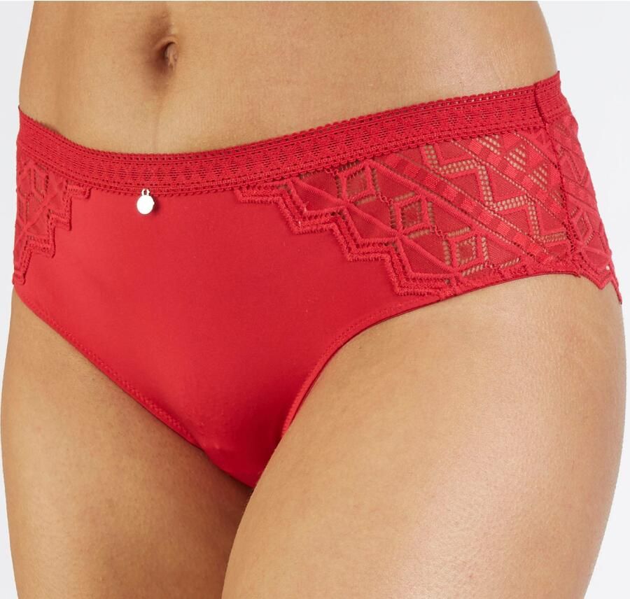 S.Oliver RED LABEL Beachwear Slip Ro e met grafische kant in transparante look - Foto 3