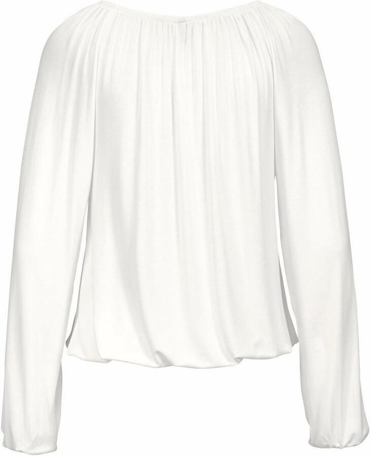 S.Oliver RED LABEL Beachwear Strandshirt met striklint bij de halslijn losse pasvorm boho-stijl - Foto 2