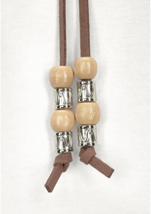 S.Oliver RED LABEL Beachwear Strandshirt met striklint bij de halslijn losse pasvorm boho-stijl - Foto 5