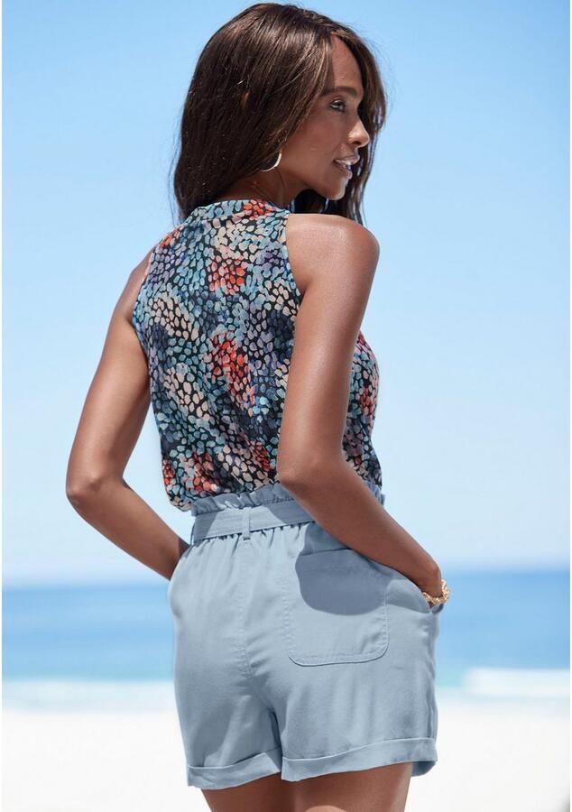 S.Oliver RED LABEL Beachwear Strandtop in lichte a-vorm zomertop cut-out - Foto 3