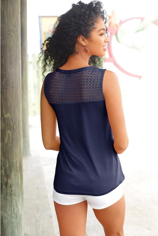 S.Oliver RED LABEL Beachwear Strandtop met inzet bovenaan - Foto 4