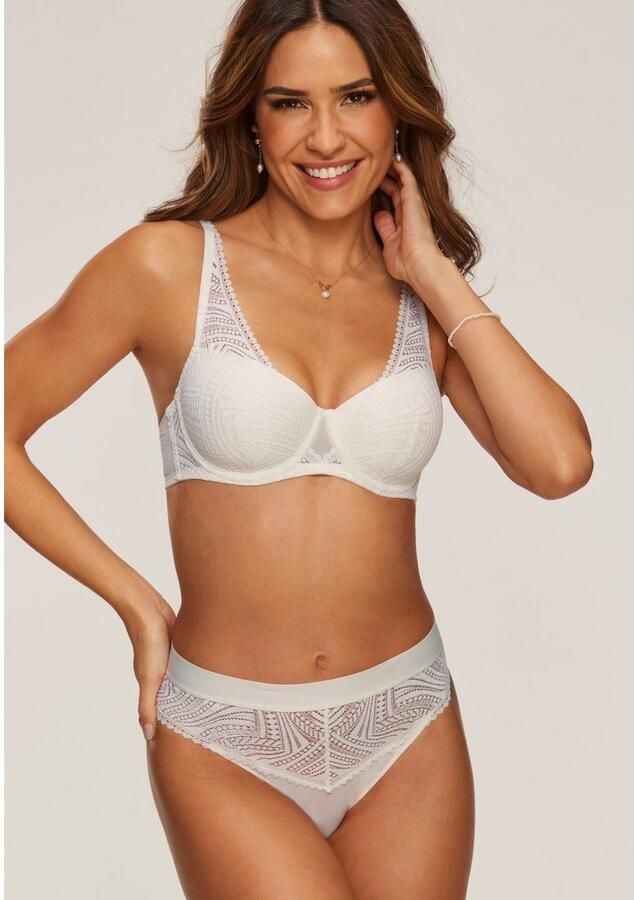 S.Oliver RED LABEL Beachwear String Cle ce met modieuze band en grafische kant