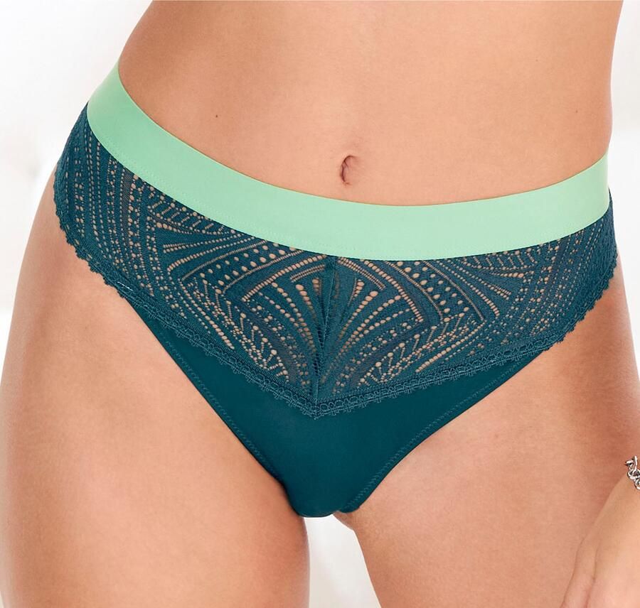 S.Oliver RED LABEL Beachwear String Cle ce met modieuze band en grafische kant - Foto 3