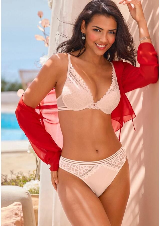 S.Oliver RED LABEL Beachwear Push-up-bh Milene in de elegante high-apex look met grafische jacquardkant sexy lingerie - Foto 2