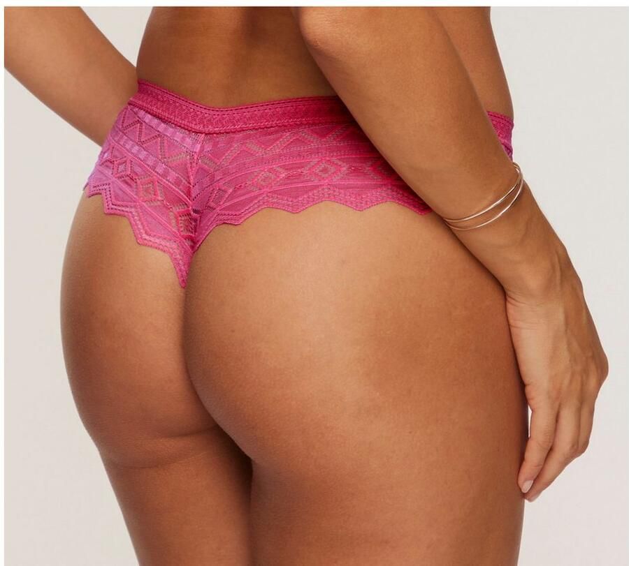 S.Oliver RED LABEL Beachwear String Ro e met grafische kant in transparante look - Foto 4