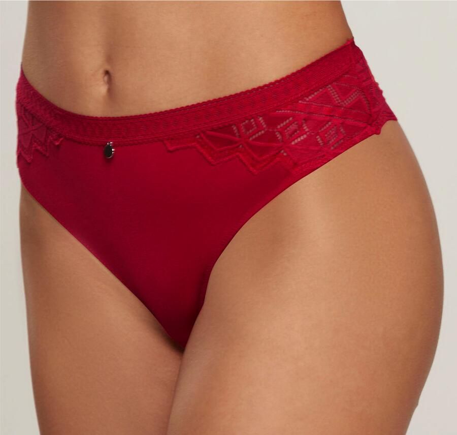 S.Oliver RED LABEL Beachwear String Romane met grafische kant in transparante look - Foto 4