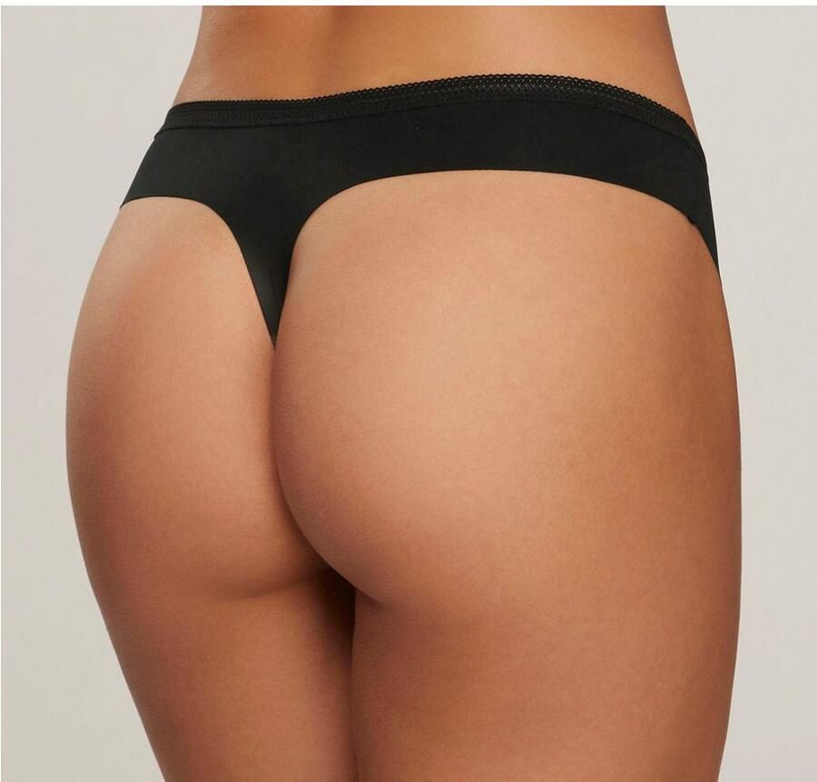 S.Oliver RED LABEL Beachwear String SEAMLESS met naadloze verwerking en mooie kant-bies