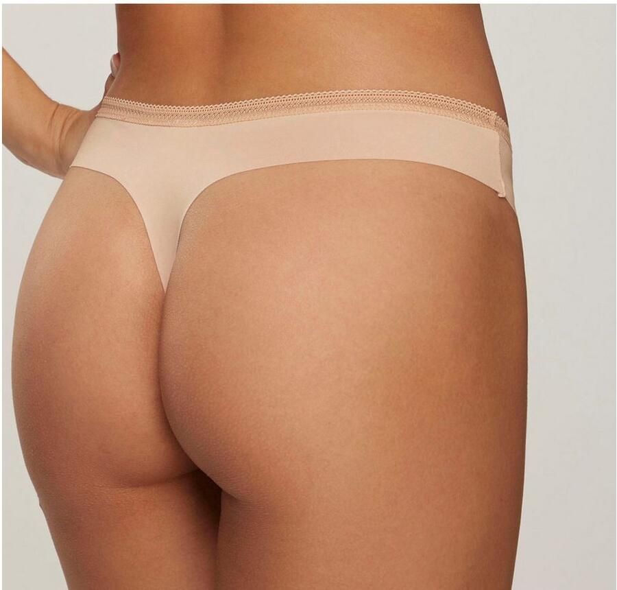 S.Oliver RED LABEL Beachwear String SEAMLESS met naadloze verwerking en mooie kant-bies