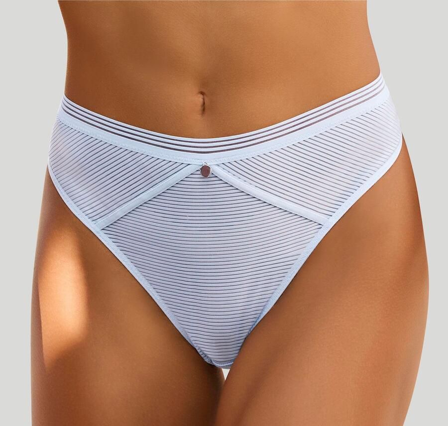 S.Oliver RED LABEL Beachwear String Zoè met smalle band in streep-look - Foto 3