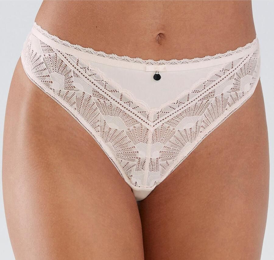 S.Oliver RED LABEL Beachwear Stringpants Adèle van ondoorzichtige onderlegde grafische kant - Foto 3