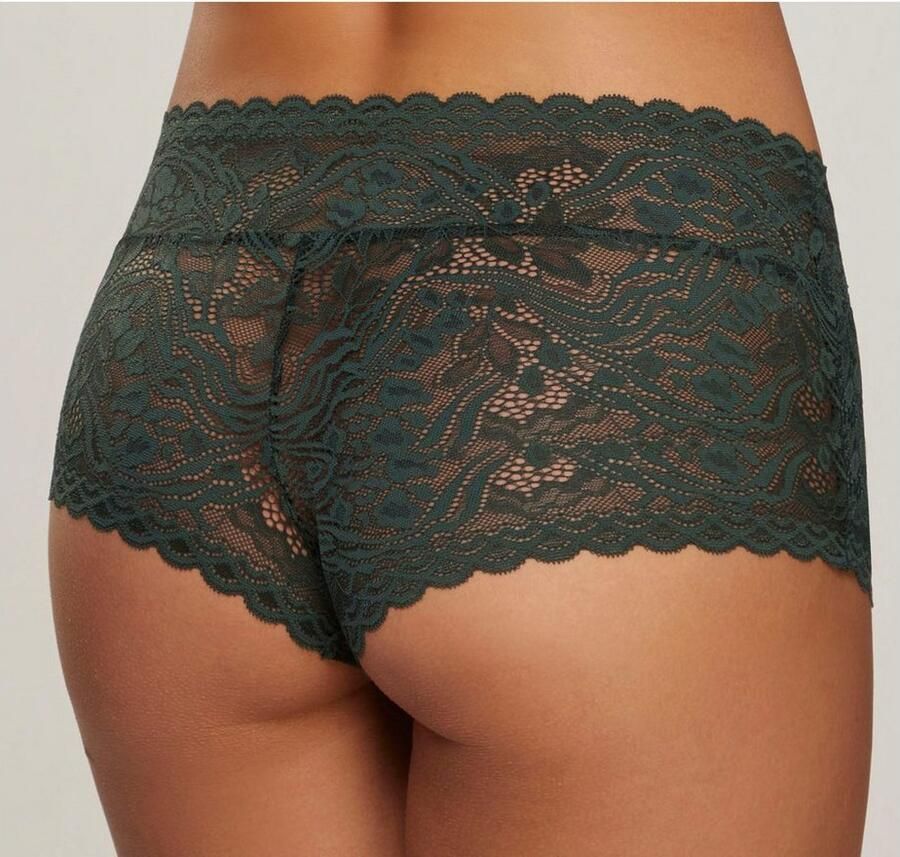 S.Oliver RED LABEL Beachwear Stringpants Danielle stijlvol van transparante kant in gebloemde look