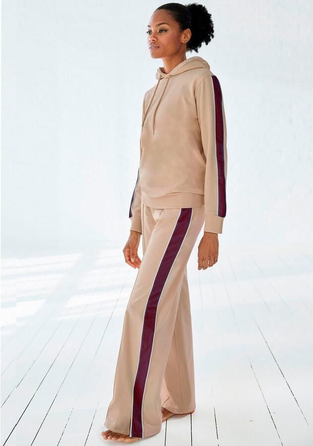 S.Oliver RED LABEL Beachwear Sweatbroek Loungebroek met contraststrepen en pipings loungewear - Foto 3