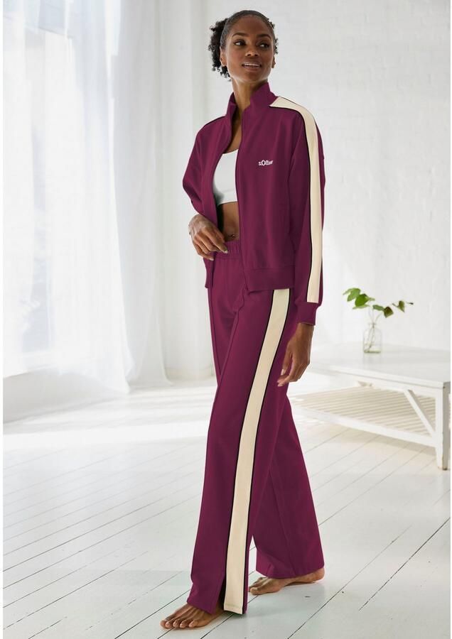 S.Oliver RED LABEL Beachwear Sweatbroek Loungebroek met contraststrepen en pipings loungewear - Foto 3