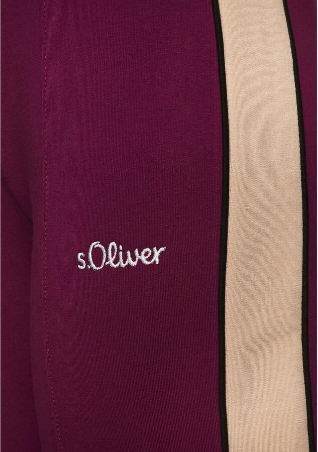 S.Oliver RED LABEL Beachwear Sweatbroek Loungebroek met contraststrepen en pipings loungewear - Foto 4