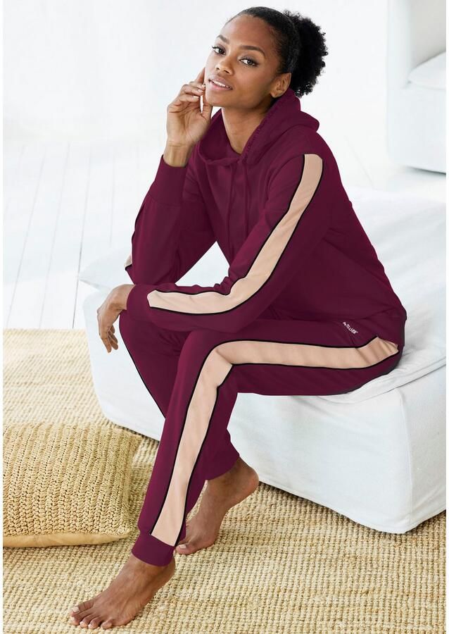 S.Oliver RED LABEL Beachwear Sweatbroek met zijstrepen en piping loungewear (1-delig)