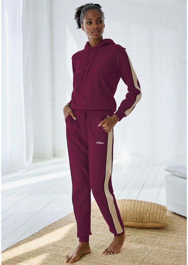 S.Oliver RED LABEL Beachwear Sweatbroek met zijstrepen en piping loungewear (1-delig) - Foto 2