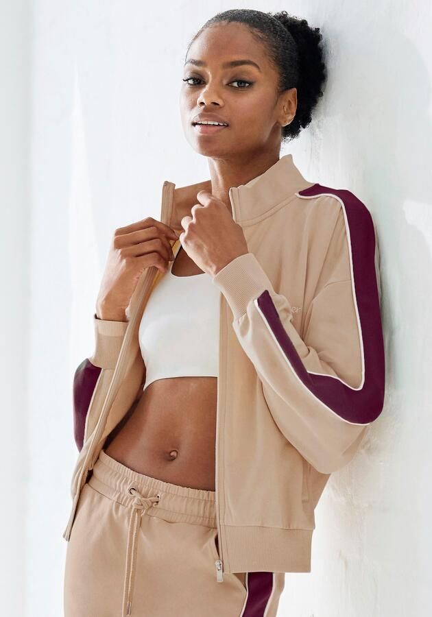 S.Oliver RED LABEL Beachwear Sweatvest met rits en contrasterende accenten loungewear (1-delig) - Foto 8