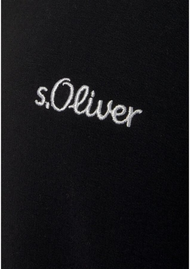 S.Oliver RED LABEL Beachwear Sweatvest met rits en contrasterende accenten loungewear (1-delig) - Foto 3