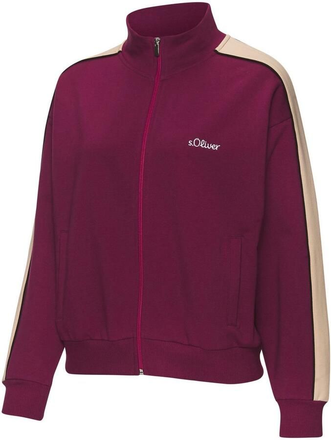 S.Oliver RED LABEL Beachwear Sweatvest met rits en contrasterende accenten loungewear (1-delig) - Foto 2