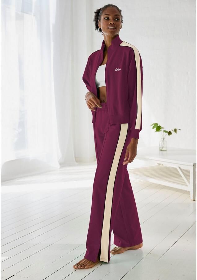 S.Oliver RED LABEL Beachwear Sweatvest met rits en contrasterende accenten loungewear (1-delig) - Foto 6