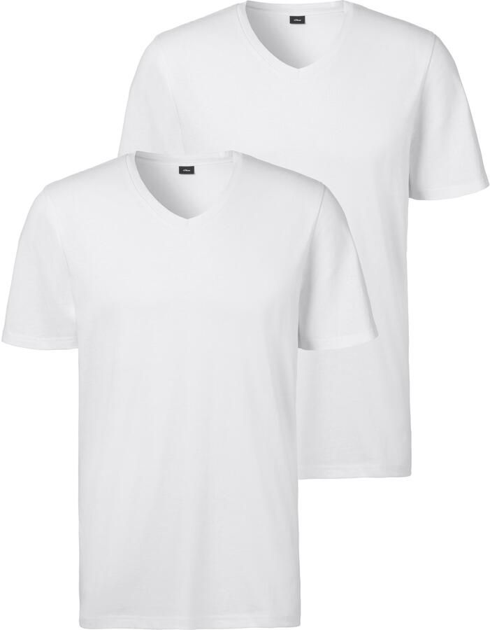S.Oliver RED LABEL Beachwear T-shirt klassiek onderhemd (set 2-delig) - Foto 2