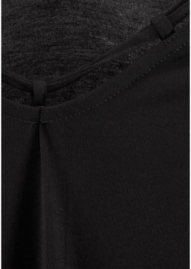 S.Oliver RED LABEL Beachwear T-shirt met sierbandjes bij de hals shirt met korte mouwen zomers - Foto 4