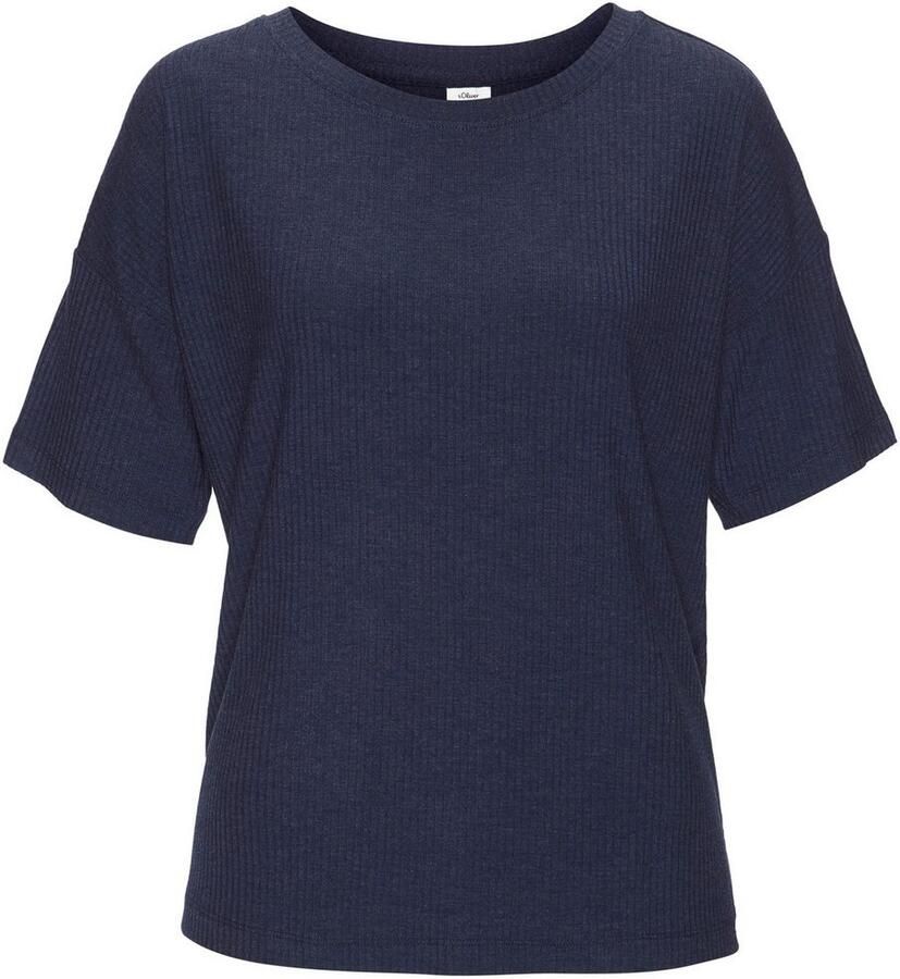 S.Oliver RED LABEL Beachwear T-shirt Zachte ribkwaliteit